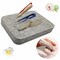 Wool Needle Felting Pad,6x6x1 inch Needled Felting Mat Woolen Block Thick and Firm Needle Felting Base Including Pair of Leather Finger Guards (6inch*6inch)